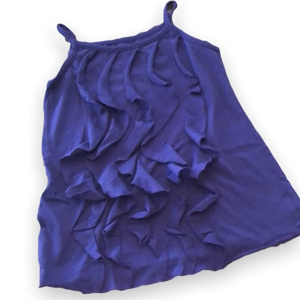 Old Navy Ruffle Tank Top in Purple Blue Size Small 6 7